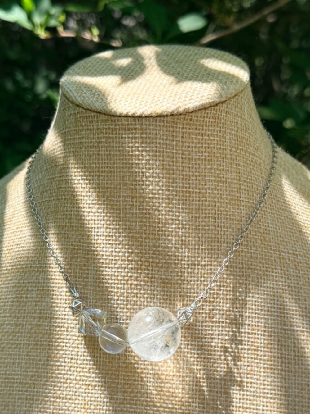 Hidden Rainbow Quartz Necklace OOAK